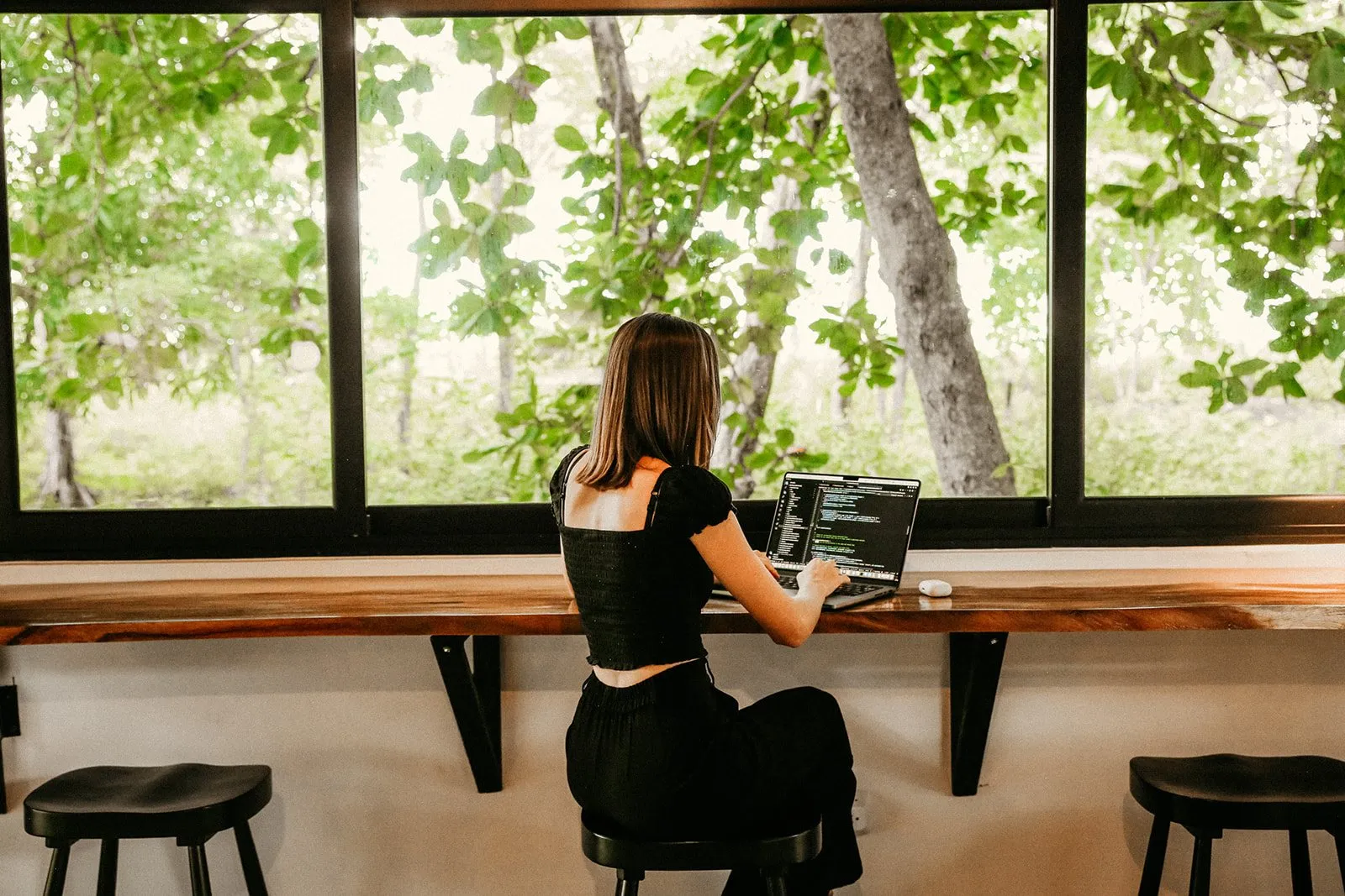 Working by the window at La Colectiva